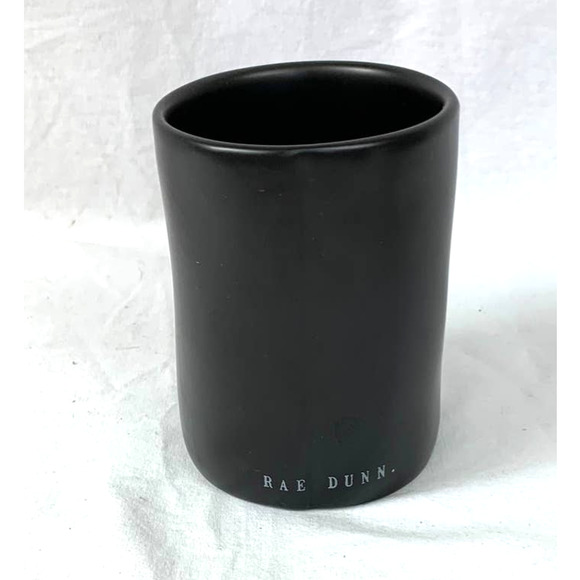 Rae Dunn Magenta Black Love Dimpled Candle Holder Cup Empty - Picture 2 of 6